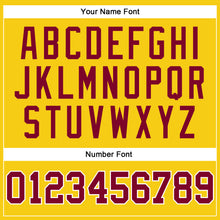 Load image into Gallery viewer, Custom Gold Maroon-White Long Sleeve Performance T-Shirt