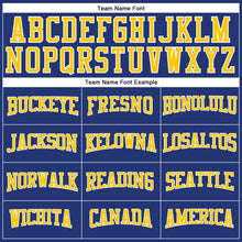 Load image into Gallery viewer, Custom Royal Gold-White Long Sleeve Performance T-Shirt