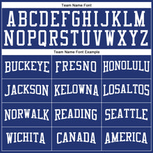 Load image into Gallery viewer, Custom Royal White-Red Long Sleeve Performance T-Shirt