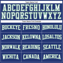 Load image into Gallery viewer, Custom Royal White Kelly Green-Gray Long Sleeve Performance T-Shirt