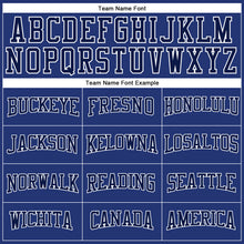 Load image into Gallery viewer, Custom Royal Gray Navy-White Long Sleeve Performance T-Shirt