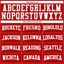 Load image into Gallery viewer, Custom Red White-Gray Long Sleeve Performance T-Shirt