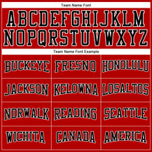 Load image into Gallery viewer, Custom Red Black-White Long Sleeve Performance T-Shirt