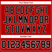 Load image into Gallery viewer, Custom Red Black-White Long Sleeve Performance T-Shirt