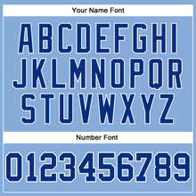 Load image into Gallery viewer, Custom Light Blue Royal-White Long Sleeve Performance T-Shirt