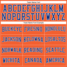 Load image into Gallery viewer, Custom Orange Royal-White Long Sleeve Performance T-Shirt