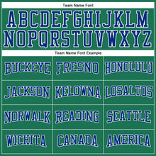 Load image into Gallery viewer, Custom Kelly Green Royal-White Long Sleeve Performance Salute To Service T-Shirt