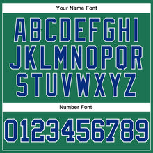 Load image into Gallery viewer, Custom Kelly Green Royal-White Long Sleeve Performance Salute To Service T-Shirt