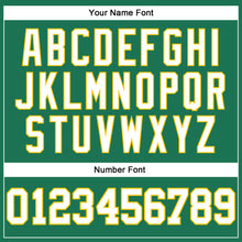 Load image into Gallery viewer, Custom Kelly Green White-Gold Long Sleeve Performance Salute To Service T-Shirt