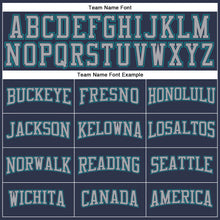 Load image into Gallery viewer, Custom Navy Gray-Aqua Long Sleeve Performance Salute To Service T-Shirt