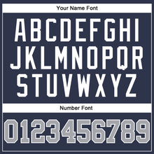 Load image into Gallery viewer, Custom Navy Gray-White Long Sleeve Performance Salute To Service T-Shirt