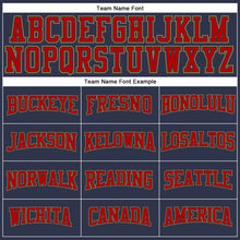 Load image into Gallery viewer, Custom Navy Red-Old Gold Long Sleeve Performance Salute To Service T-Shirt