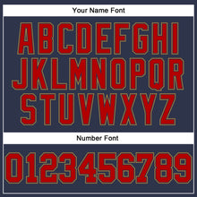 Load image into Gallery viewer, Custom Navy Red-Old Gold Long Sleeve Performance Salute To Service T-Shirt