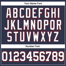 Load image into Gallery viewer, Custom Navy White-Red Long Sleeve Performance Salute To Service T-Shirt