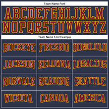 Load image into Gallery viewer, Custom Navy Crimson-Gold Long Sleeve Performance Salute To Service T-Shirt