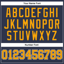 Load image into Gallery viewer, Custom Navy Gold-White Long Sleeve Performance Salute To Service T-Shirt