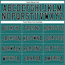 Load image into Gallery viewer, Custom Aqua Black-White Long Sleeve Performance T-Shirt