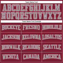 Load image into Gallery viewer, Custom Crimson Gray-White Long Sleeve Performance T-Shirt