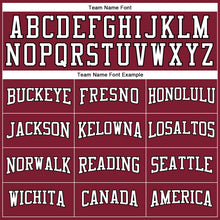 Load image into Gallery viewer, Custom Crimson White-Black Long Sleeve Performance T-Shirt