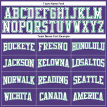 Load image into Gallery viewer, Custom Purple White-Kelly Green Long Sleeve Performance T-Shirt