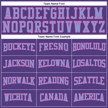 Load image into Gallery viewer, Custom Purple Light Blue-Pink Long Sleeve Performance T-Shirt