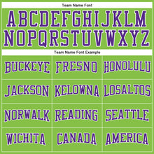 Load image into Gallery viewer, Custom Neon Green Purple-White Long Sleeve Performance T-Shirt