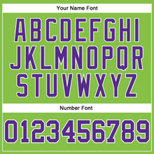 Load image into Gallery viewer, Custom Neon Green Purple-White Long Sleeve Performance T-Shirt