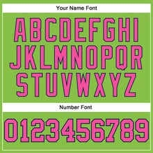 Load image into Gallery viewer, Custom Neon Green Pink-Navy Long Sleeve Performance T-Shirt