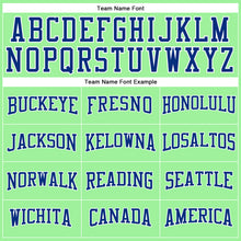 Load image into Gallery viewer, Custom Pea Green Royal-White Long Sleeve Performance T-Shirt