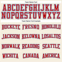 Load image into Gallery viewer, Custom Cream Royal-Red Long Sleeve Performance T-Shirt