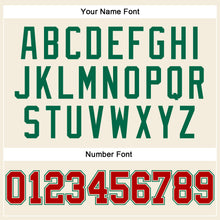 Load image into Gallery viewer, Custom Cream Red-Kelly Green Long Sleeve Performance T-Shirt