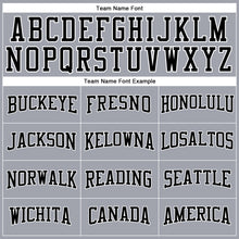 Load image into Gallery viewer, Custom Gray Black-White Long Sleeve Performance T-Shirt