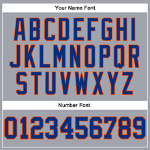 Load image into Gallery viewer, Custom Gray Royal-Orange Long Sleeve Performance T-Shirt