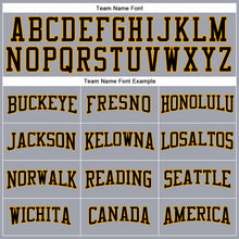 Load image into Gallery viewer, Custom Gray Black-Gold Long Sleeve Performance T-Shirt