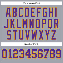 Load image into Gallery viewer, Custom Gray Purple-Gold Long Sleeve Performance T-Shirt