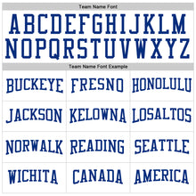 Load image into Gallery viewer, Custom White Royal-Red Long Sleeve Performance T-Shirt