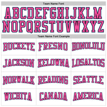 Load image into Gallery viewer, Custom White Light Blue Black-Pink Long Sleeve Performance T-Shirt