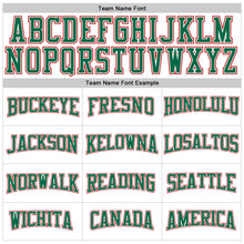 Load image into Gallery viewer, Custom White Kelly Green-Red Long Sleeve Performance T-Shirt