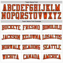 Load image into Gallery viewer, Custom White Orange-Black Long Sleeve Performance T-Shirt