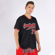 Load image into Gallery viewer, Custom Black Red-White Authentic Baseball Jersey