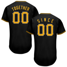 Load image into Gallery viewer, Custom Black Together Since Baseball Jersey