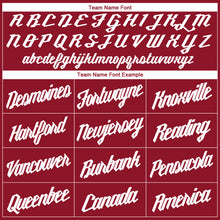 Load image into Gallery viewer, Custom Maroon White Round Neck Suit Basketball Jersey