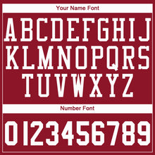 Load image into Gallery viewer, Custom Maroon White Round Neck Basketball Jersey