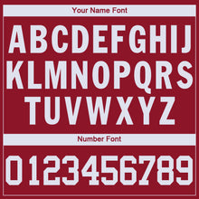 Load image into Gallery viewer, Custom Maroon White V-Neck Basketball Jersey