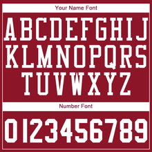 Load image into Gallery viewer, Custom Maroon White Round Neck Suit Basketball Jersey