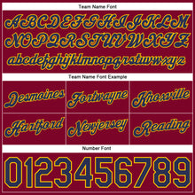 Load image into Gallery viewer, Custom Maroon White Pinstripe Navy-Gold Authentic Basketball Shorts