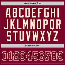 Load image into Gallery viewer, Custom Maroon Maroon-Cream Authentic Throwback Basketball Jersey