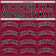 Load image into Gallery viewer, Custom Maroon Black-White Authentic Throwback Basketball Jersey