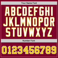 Load image into Gallery viewer, Custom Maroon Gold-White Authentic Throwback Basketball Jersey