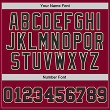 Load image into Gallery viewer, Custom Maroon Black-Cream Authentic Throwback Basketball Jersey